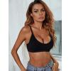 imageVerdusa Womens Scoop Neck Spaghetti Strap Seamless Bra Top Crop BraletteBlack