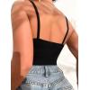 imageVerdusa Womens Scoop Neck Spaghetti Strap Seamless Bra Top Crop BraletteBlack Longline