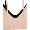 imageVerdusa Womens Scoop Neck Spaghetti Strap Seamless Bra Top Crop BraletteBlack and Nude