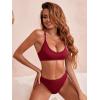 imageVerdusa Womens Scoop Neck Spaghetti Strap Seamless Bra Top Crop BraletteBurgundy
