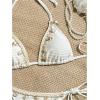 imageVerdusa Womens Sexy Halter Triangle Tie Side Bikini Set Ribbed Swimsuits 2 Piece Bathing SuitApricot