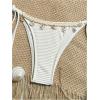 imageVerdusa Womens Sexy Halter Triangle Tie Side Bikini Set Ribbed Swimsuits 2 Piece Bathing SuitApricot