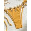 imageVerdusa Womens Sexy Halter Triangle Tie Side Bikini Set Ribbed Swimsuits 2 Piece Bathing SuitGinger