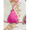 imageVerdusa Womens Sexy Halter Triangle Tie Side Bikini Set Ribbed Swimsuits 2 Piece Bathing SuitHot Pink