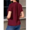 imageVerdusa Womens Short Sleeve Fringe Tops Tassel Trim Cowgirl Shirts Western OutfitsBurgundy