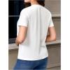 imageVerdusa Womens Short Sleeve Fringe Tops Tassel Trim Cowgirl Shirts Western OutfitsWhite