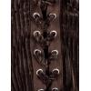 imageVerdusa Womens Sleeveless Halter Neck Lace Up Front Tie Back Crop TopDark Brown