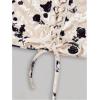 imageVerdusa Womens Sleeveless Halter Neck Lace Up Front Tie Back Crop TopFloral Beige
