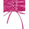 imageVerdusa Womens Sleeveless Halter Neck Lace Up Front Tie Back Crop TopHot Pink