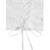 imageVerdusa Womens Sleeveless Halter Neck Lace Up Front Tie Back Crop TopLace White