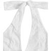 imageVerdusa Womens Sleeveless Halter Neck Lace Up Front Tie Back Crop TopLace White