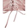 imageVerdusa Womens Sleeveless Halter Neck Lace Up Front Tie Back Crop TopLight Pink