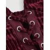 imageVerdusa Womens Sleeveless Halter Neck Lace Up Front Tie Back Crop TopMaroon