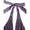 imageVerdusa Womens Sleeveless Halter Neck Lace Up Front Tie Back Crop TopPurple