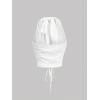 imageVerdusa Womens Sleeveless Halter Neck Lace Up Front Tie Back Crop TopWhite