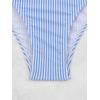 imageVerdusa Womens Striped High Waist Bikini Sets Swimsuit 2 Piece Bathing SuitsBlue and White