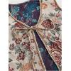 imageVerdusa Womens Tie Front Jacquard Vest Waistcoat Boho Sleeveless JacketBeige Flower