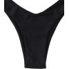 imageVerdusa Womens Twist Front High Cut Thong Two Piece Bikini Set SwimsuitBlack