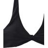 imageVerdusa Womens Twist Front High Cut Thong Two Piece Bikini Set SwimsuitBlack