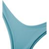 imageVerdusa Womens Twist Front High Cut Thong Two Piece Bikini Set SwimsuitLight Blue