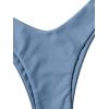 imageVerdusa Womens Twist Front High Cut Thong Two Piece Bikini Set SwimsuitSlate Blue