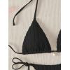 imageVerdusa Womens Two Piece Swimsuits Swimwear Halter String Triangle Bikini SetsBlack