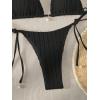 imageVerdusa Womens Two Piece Swimsuits Swimwear Halter String Triangle Bikini SetsBlack