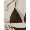 imageVerdusa Womens Two Piece Swimsuits Swimwear Halter String Triangle Bikini SetsChocolate Brown