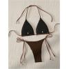 imageVerdusa Womens Two Piece Swimsuits Swimwear Halter String Triangle Bikini SetsChocolate Brown