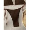 imageVerdusa Womens Two Piece Swimsuits Swimwear Halter String Triangle Bikini SetsChocolate Brown