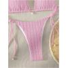 imageVerdusa Womens Two Piece Swimsuits Swimwear Halter String Triangle Bikini SetsPink