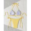 imageVerdusa Womens Two Piece Swimsuits Swimwear Halter String Triangle Bikini SetsYellow