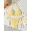 imageVerdusa Womens Two Piece Swimsuits Swimwear Halter String Triangle Bikini SetsYellow