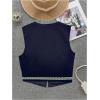 imageVerdusa Womens Vintage Embroidery Vest Top Open Front Sleeveless Cropped Cardigan Boho Cowgirl Vest JacketDark Blue