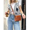 imageVerdusa Womens Vintage Embroidery Vest Top Open Front Sleeveless Cropped Cardigan Boho Cowgirl Vest JacketWhite Blue