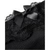 imageVerdusa Womens Y2K Bell Sleeve Square Neck Ruched Blouse Goth Lace TopsBlack