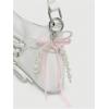 imageVerdusa Womens Y2K Coquette Bow Tie Vintage Shoulder Bags Lace PU Leather Kawaii Purse HandbagDark White