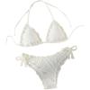 imageVerdusa Womens Bikini Sets Halter String Cute Frill Trim Two Piece Swimsuit Bathing SuitsWhite