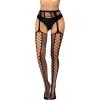imageVerdusa Womens Fishnet Stockings Tights High Waist Lace Suspender PantyhoseWeb Black a