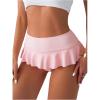 imageVerdusa Womens Ruffled Bikini Bottoms High Waist Beachwear Swim BriefsPink