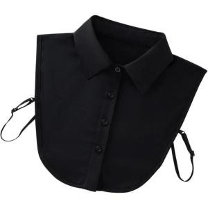imageVerdusa Womens Fake Collar Detachable Dickey Collar Half Shirts BlouseBlack