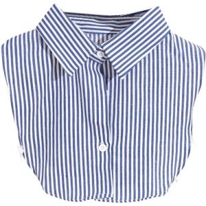 imageVerdusa Womens Fake Collar Detachable Dickey Collar Half Shirts BlouseBlue and White