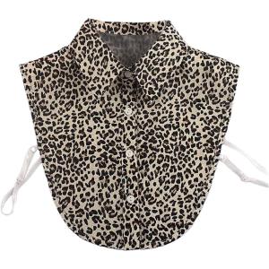 imageVerdusa Womens Fake Collar Detachable Dickey Collar Half Shirts BlouseBrown