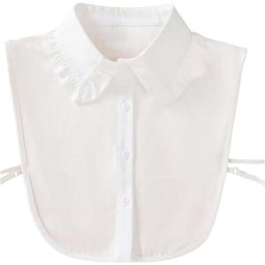 imageVerdusa Womens Fake Collar Detachable Dickey Collar Half Shirts BlouseLace White