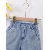 imageVerdusa Girls Casual Paperbag Waist Belted Denim Shorts with PocketsLight Wash