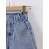 imageVerdusa Girls Casual Paperbag Waist Belted Denim Shorts with PocketsLight Wash