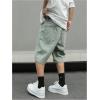 imageVerdusa Mens Baggy Bermuda Denim Shorts Streetwear Jean Short with PocketsArmy Green