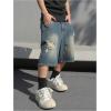 imageVerdusa Mens Baggy Bermuda Denim Shorts Streetwear Jean Short with PocketsDark Wash