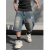 imageVerdusa Mens Baggy Bermuda Denim Shorts Streetwear Jean Short with PocketsDark Wash