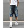 imageVerdusa Mens Baggy Bermuda Denim Shorts Streetwear Jean Short with PocketsMedium Blue